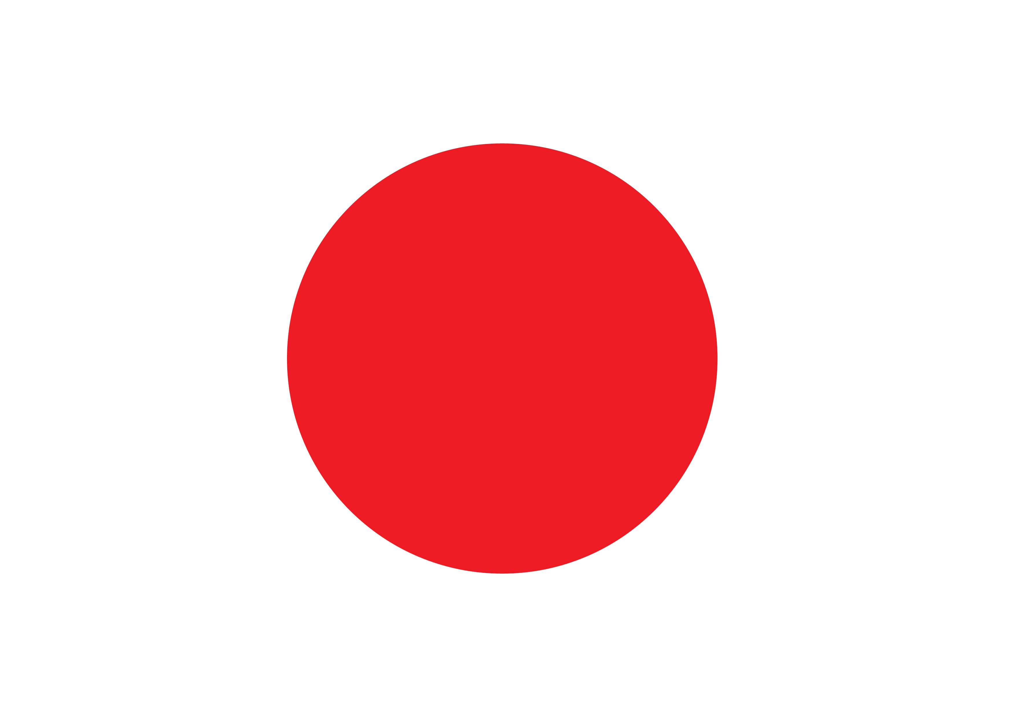 Japan Flag - White with a big red circle centre