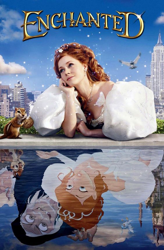 Enchanted Real Life mirroring Cartoon movie poster