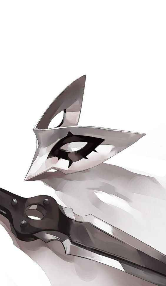 Image of mask and knife that infringes on Persona 5 IP