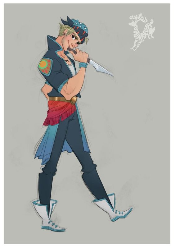 Knife, image of Locke that infringes on Final Fantasy 6 IP