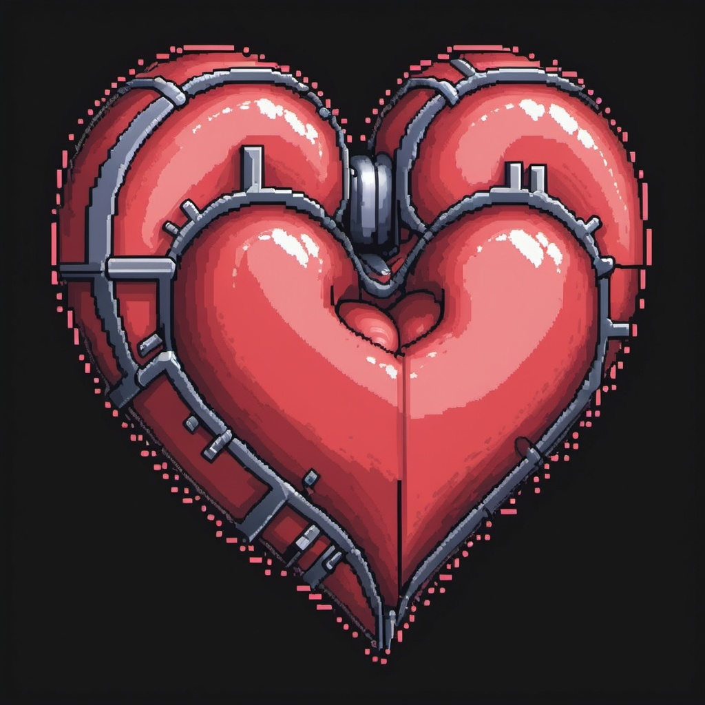 AI Pixel Heart | Sidenote Big Comic Font